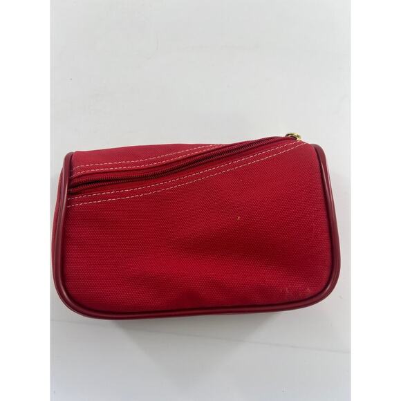 Estee Lauder Blue Plastic Comb Red Make Up Bag Travel New - Picture 2 of 5